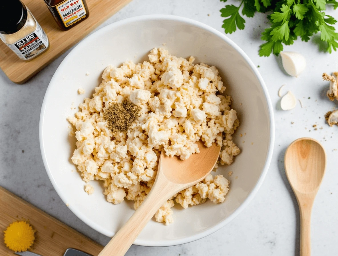Crab Brule: 5 Easy Steps to Make This Gourmet Delight 2 Shredding fresh crab meat and seasoning it with seafood spices for Crab Brule.