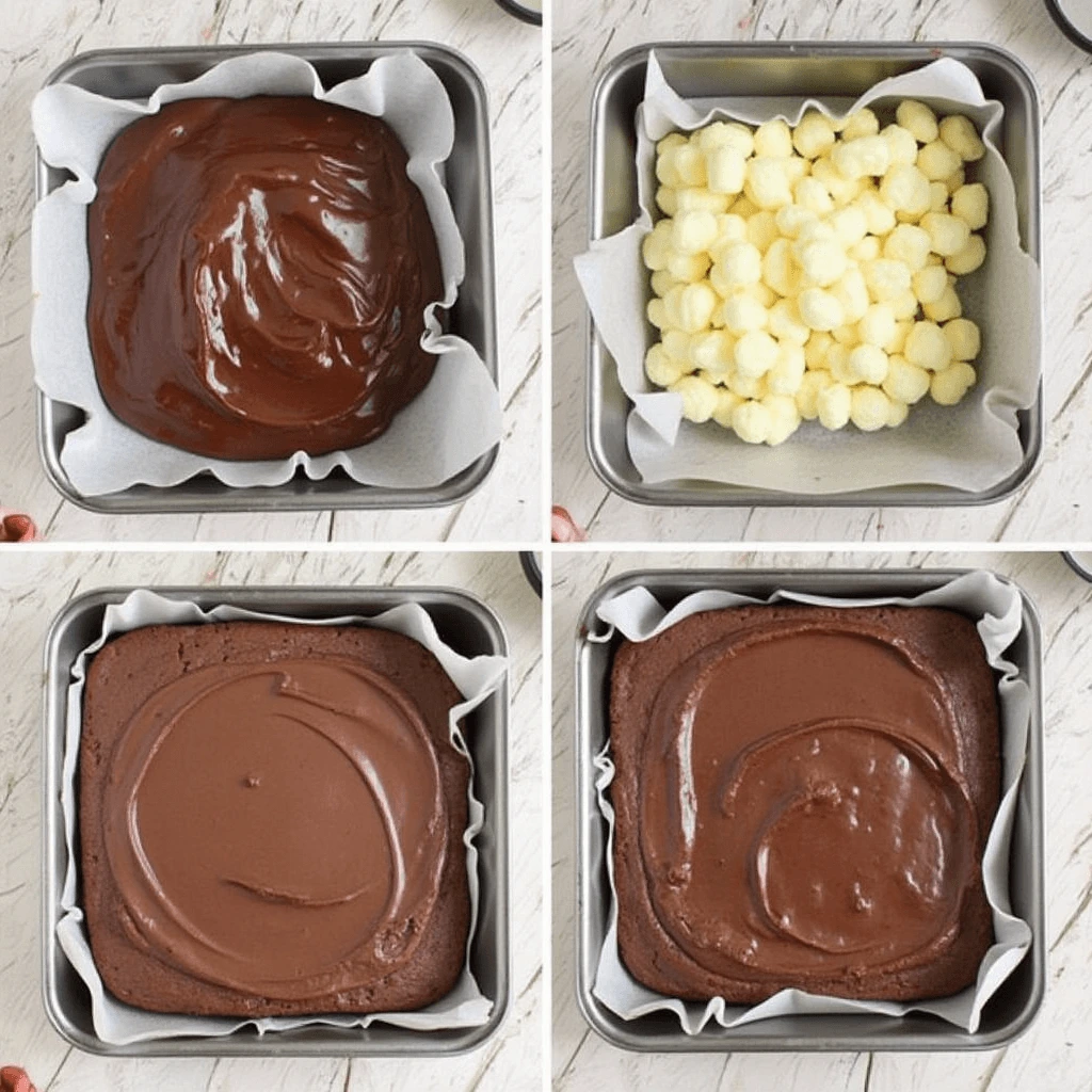 How to Make the Best Brownies: A Step-by-Step Recipe 3 Step-by-step process of making brownies, from mixing the batter to slicing the finished fudgy brownies.