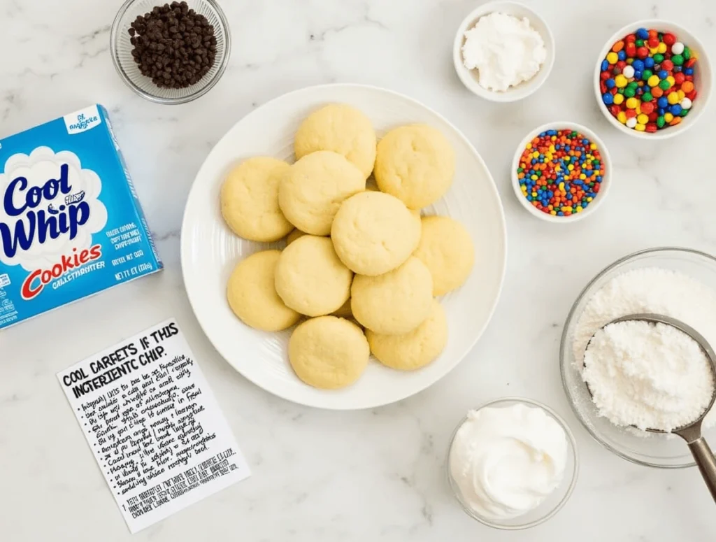 Cool Whip Cookies: The Ultimate Guide to This Quick Dessert 4 Variation of Cool Whip Cookies with chocolate chips, sprinkles, and colorful cake mix