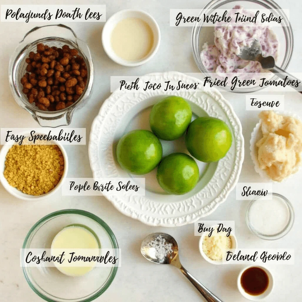 How to Make the Famous Cast of Fried Green Tomatoes Recipe 2 "Ingredients for Fried Green Tomatoes: green tomatoes, cornmeal, flour, buttermilk, and seasonings.