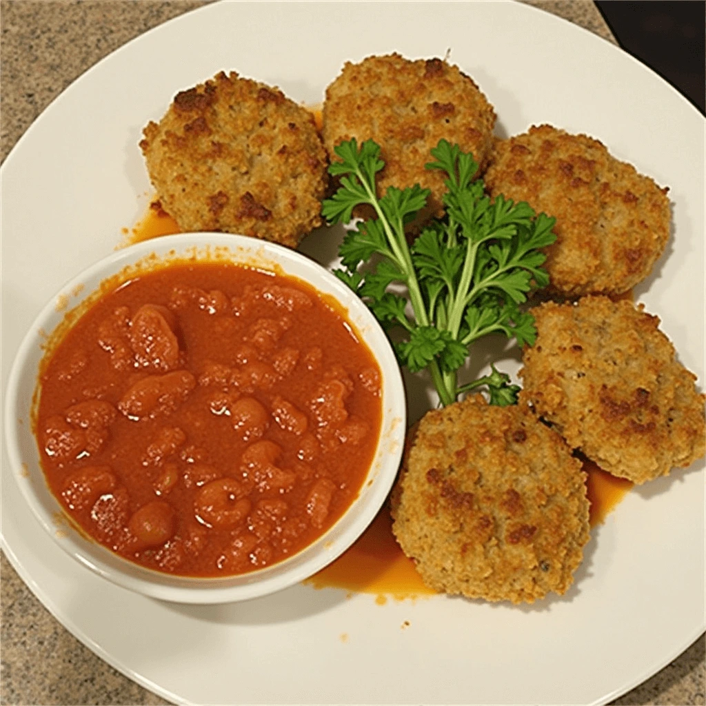 How to Make the Famous Cast of Fried Green Tomatoes Recipe 4 Plate of crispy fried green tomatoes served with dipping sauce