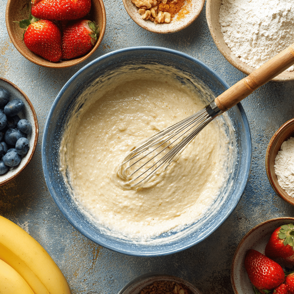 The Best Mini Pancake Cereal Recipe (Easy and Foolproof) 11 Thick pancake batter in a bowl for cereal pancakes