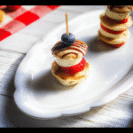 The BEST Mini Pancake Skewers with Lemon Honey Yogurt Dip 8 Served mini pancake skewers with dip